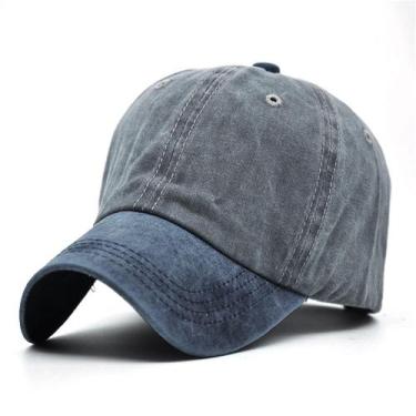 Imagem de Boné de beisebol talajee Vintage Washed Angressed Blue+Grey