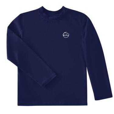 Imagem de Camisa de natação Rash Guard Willit Boys UPF 50+ Sun Protect Navy