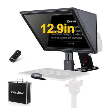 Imagem de Desview Teleprompter T12S-Teleprompter de Alumínio de 12,9 Polegadas-Compatível com Tablet/iPad/Câmera-Montagem Fácil-Estojo de Transporte Incluído-Seu Melhor Aliado para Produção de Vídeos