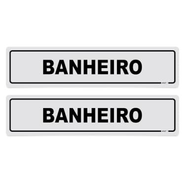 Imagem de Placa de Identificação para Banheiro em PS, 30x7cm, Impressão UV, Resistente, com Fita Dupla Face, Uso Interno e Externo (2)