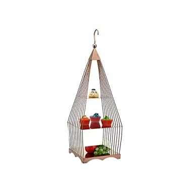 Imagem de Suporte de bolo de 3 camadas com alças, mesa de sobremesa de aço inoxidável, suporte multiuso para exibição de cupcake, bandeja de confeitaria de casamento, torre de cupcake