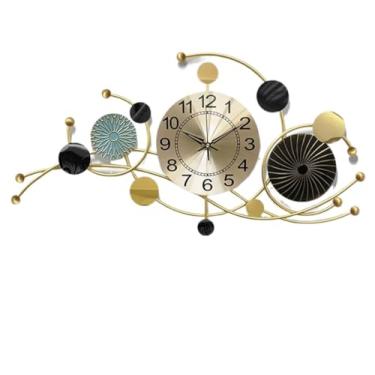 Imagem de WYUYIWH Relógio, relógio de parede, 77 40 cm, relógio de parede para sala de estar, relógios de parede grandes com decoração criativa, relógios de parede de metal minimalistas modernos para cozinha