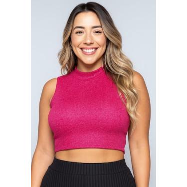 Imagem de Cropped Garrafinha de Lurex Pink  Brilho e Estilo - Giwish