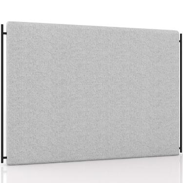 Imagem de Cabeceira Cama Box Casal 140cm Estofada Goya P05 Linho Cinza Claro - Lyam Decor