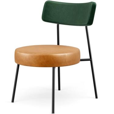 Imagem de Poltrona Decorativa Sala De Estar Londres L02 Facto Verde Musgo Couríssimo Whisky - Lyam Decor