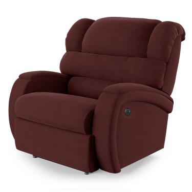 Imagem de Poltrona do Papai Reclinável Napoli Power Elétrica USB Veludo Vinho FH1 - D'Rossi