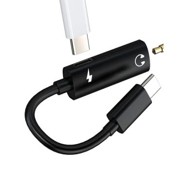 Imagem de Adaptador de áudio USB C para conector de 3,5 mm 2 em 1 divisor auxiliar cabo carregador de fone de ouvido para iPhone 16 15 Pro Max compatível com Samsung Galaxy S23 S24 para Apple para iPad tipo C