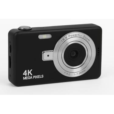 Imagem de Câmera Digital 4K 48MP. HD Portátil com Zoom 16x e Tela 2.4” | Foco Automático, Anti-Vibração e Flash Integrado | Câmera Compacta para Fotos, Vídeos, Vlogs e Viagens