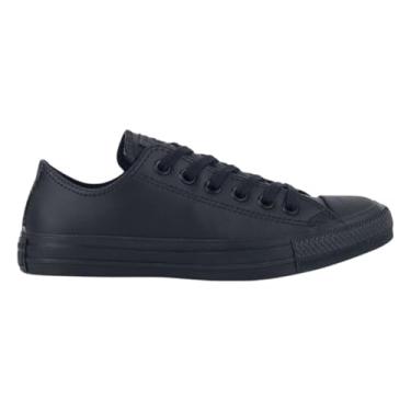 Imagem de Tênis Converse All Star Sintético Ox Preto Monochrome - Cano baixo, Original, Confortável, Unissex, Ideal para o dia a dia. (Preto Monochrome, BR, Adulto, Numérico, 33)
