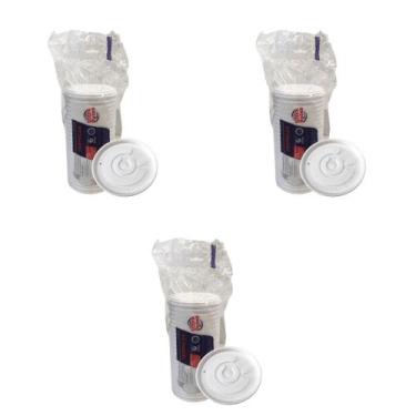 Imagem de Kit 3 Pacotes de Tampas para potes de isopor 240/300/360/480ml Ultrath