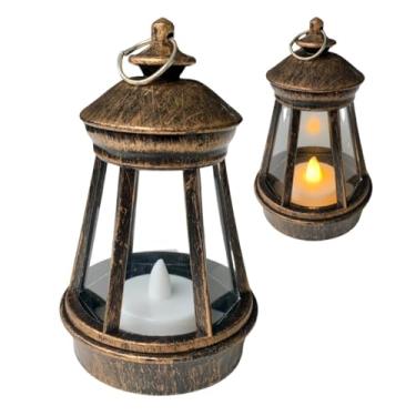 Imagem de 3 Luminária Vela LED Lamparina Decoração Luz Bateria (Cobre)