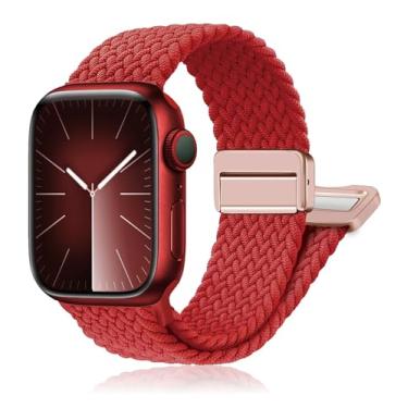 Imagem de Pulseira trançada magnética para Apple Watch séries 11 10 9 8 7 6 5 4 3 / SE/Ultra 3 de 40 mm, 44 mm, 46 mm, 42 mm, 38 mm, 41 mm, 45 mm, 49 mm, 49 mm