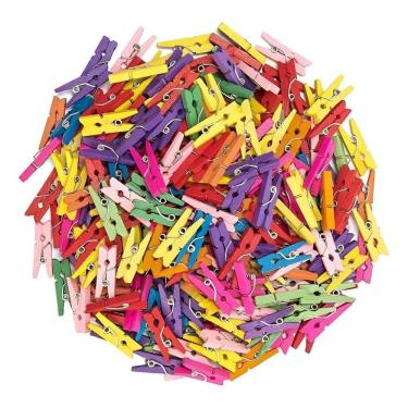 Imagem de 50 Mini Pregador Prendedores Coloridos Fotos Drink Decoração