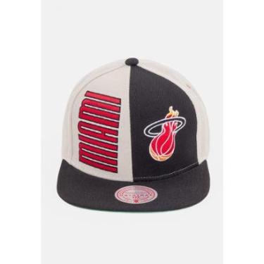 Imagem de Boné Mitchell & Ness Aba Reta Miami Heat Masculino-Masculino