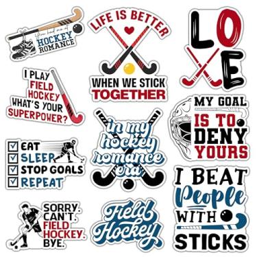 Imagem de ULTRAVUTT [Pacote de adesivos de goleiro de hóquei em campo, My Goal is to Deny Yours, Eat Sleep Hockey Sticker Gift for Son Boyfriend Dad Decorações para carro, telefone, garrafa de água, laptop