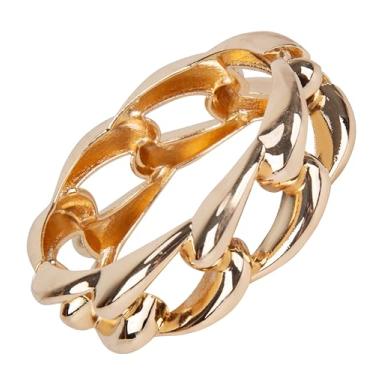 Imagem de SPUNKYsoul Fivela de elos de corrente com pulseira de strass em ouro, ouro rosa prateado e metal metálico para mulheres, Medium, Metal, arenito