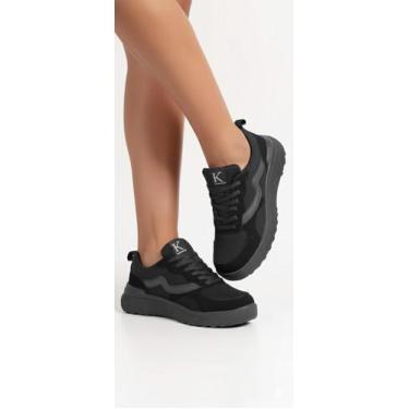Imagem de Tênis keebort casual confortável macio dia a dia skatista, Vr black, 3