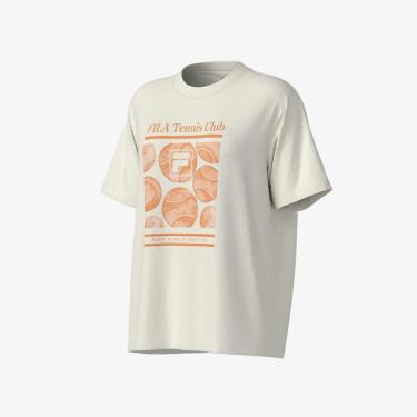 Imagem de Camiseta Feminina Fila Oversized Letter Graphic, Off White Gardenia, GG