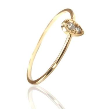 Imagem de Anel De Ouro 18 K Gota Zirconia - Elegancy Joias, 10