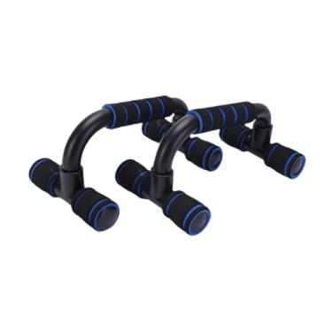 Imagem de Vaveren Alças de flexão Parallettes Alças antiderrapantes resistentes Mini bombas de alça portáteis de flexão para equipamentos de ginástica em casa, Azul