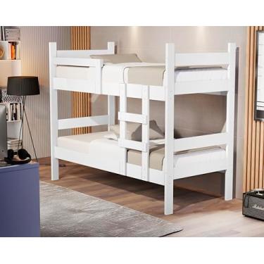 Imagem de Beliche Alana Reforçada Vira Duas Camas Solteiro (Branco)