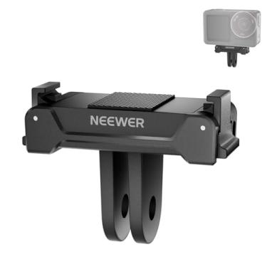 Imagem de NEEWER Adaptador de montagem magnética compatível com DJI Osmo Action 5 Pro 4 3, base de montagem de liberação rápida com conector de duas pontas para tripés, bastões de selfie, acessórios de vlog, GP