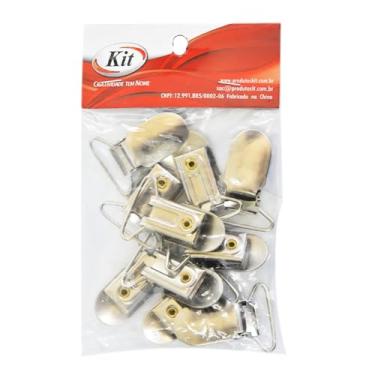 Imagem de Fecho Jacaré 33 mm Niquelado – Pacote com 10 peças - Ideal para Aviamentos de Bolsas, Artesanato e Bijuterias