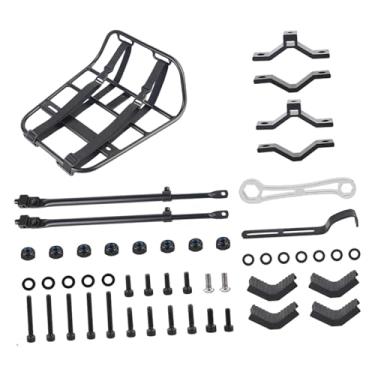 Imagem de RNXRZANK Bagageiro Dianteiro para Bicicletas de Estrada, Acessório para Bagageiro Dianteiro, Suporte de Garfo, Suporte de Bagagem em Liga de Alumínio para Bici