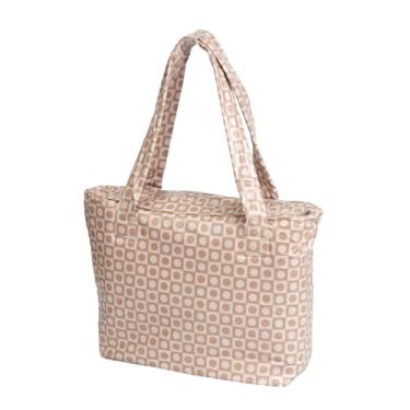 Imagem de Bolsa Térmica Multiuso Impermeável, 25 Litros, 3 Bolsos Internos, Alças Resistentes, Zíper (Marrom Chess)