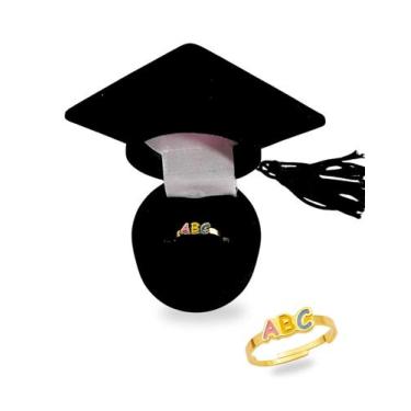 Imagem de Anel Formatura Abc Infantil Regulavél Colorido Com Caixinha - SAF, CAP
