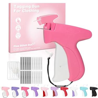 Imagem de Epritliber Pistola de costura para roupas, pistola de etiquetagem para roupas, micro ponto costurado para roupas, fixador rápido de roupas, mini pistola de costura de ponto portátil: 6 agulhas, 2000