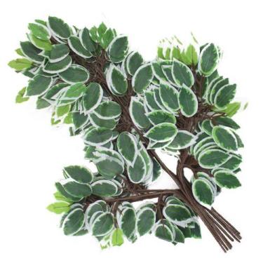 Imagem de 12 Ramos Decoração Arranjo Ficus Artificial Planta Decorativa Plástico