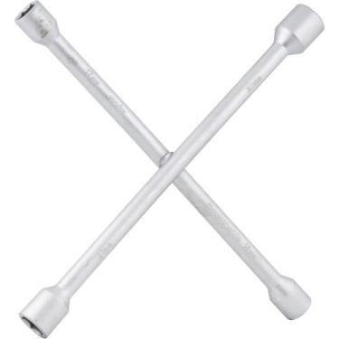 Imagem de Chave de roda tipo cruz 17x19x21x23mm cromo vanádio Vonder