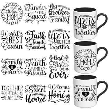 Imagem de Elewins Adesivos UV DTF - 12 folhas para copos UV DTF para canecas de vidro e café, decalques DIY para copos, esfregar à prova d'água em transferências para artesanato