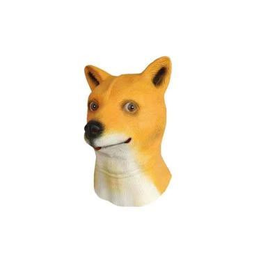 Imagem de Máscara Doge Dog Head Shiba Inu de resina realista para adulto/criança