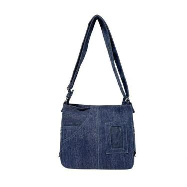 Imagem de Bolsa Messenger Jeans elegante de grande capacidade 28x10x24cm - yiwei