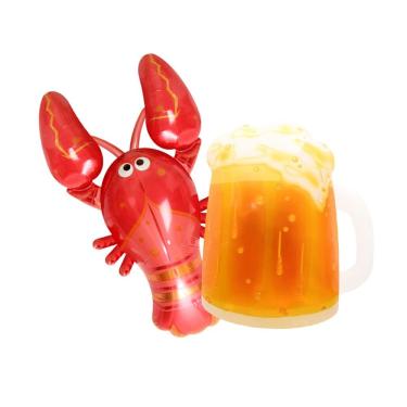 Imagem de Conjunto de balões para canecas de lagosta e cerveja de 40-85 cm para festa
