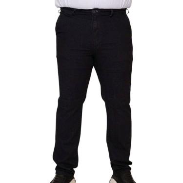 Imagem de Calça Masculina Sarja Elastano Semi Social Oversized Plus Size Shyros - Tamanhos 58 ao 66