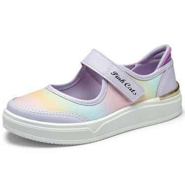 Imagem de Tenis Infantil Menina Colorido Slip On Brilho Pink Cats