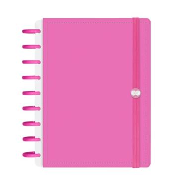 Imagem de Caderno Iscool Disc Inteligente 140 Folhas Solid Colors Rosa Primavera M+
