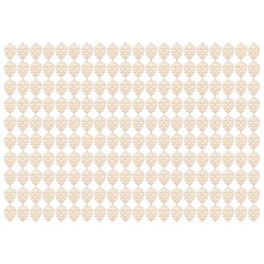 Imagem de Lascas de madeira de pinha, decorações artesanais naturais para fazer joias e decorações de festas, material mdf, 200 peças, 5x3.5cm