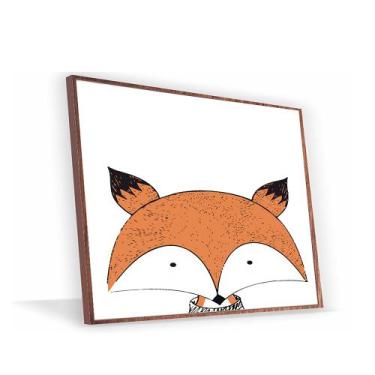 Imagem de Quadro Raposinha Canvas Sem Vidro - Center Molduras, 20x30 Filete, Mad