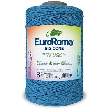 Imagem de Barbante Big Cone Colorido nº8 com 1,8kg EuroRoma - Cor 901 Azul Piscina
