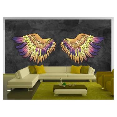 Imagem de Papel De Parede 3D Arte Asas Selfie Insta Cores 3,5M Tra408 - Você Dec