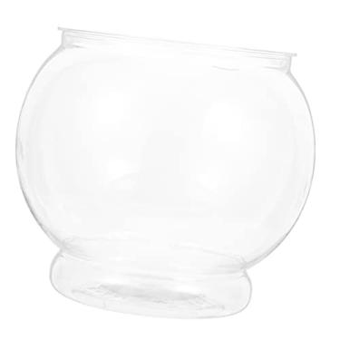 Imagem de FONDOTIN Aquário de mesa transparente inquebrável globo de peixes para decoração de casa para plantas ornamento de escritório