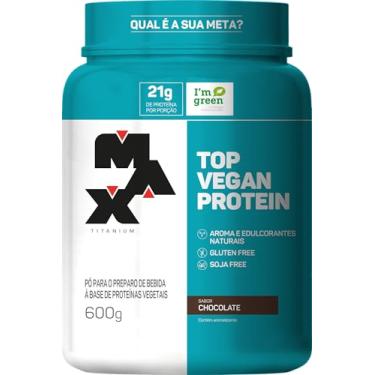 Imagem de Top Vegan Protein Pote 600G Chocolate, Max Titanium