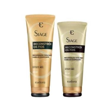 Imagem de Kit Eudora Siáge Reconstrói os Fios 4D - Shampoo e Condicionador-Unissex
