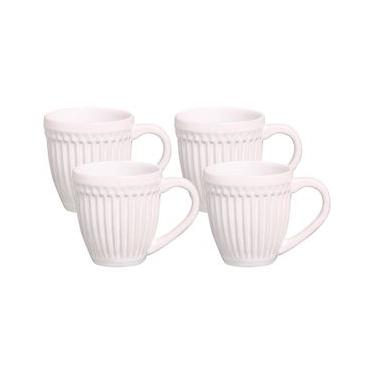 Imagem de Conjunto de Canecas Porto Brasil Roma em Faiança Feldspática 343ml - 4 Peças
