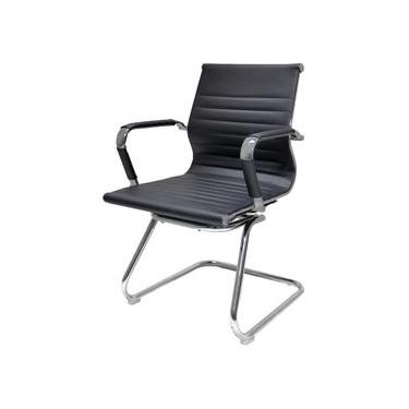 Imagem de Cadeira De Escritório Interlocutor Fixa Baixa Esteirinha Charles Eames Eiffel Preto