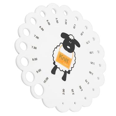 Imagem de Phefop Régua Plástica da Costura do Calibre da Agulha, Ferramenta do Fio de Confecção de Malhas Com Teste Padrão Desenhos Animados para Medir o Cartão de Controle de Gerencio Ofício Tamanho Tensão